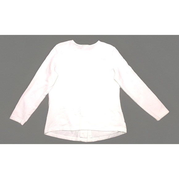 Blair Sweatshirt Womens L White Fleece Cardigan Ice Cream Cone Pop‎ Vintage 90s - Picture 3 of 8